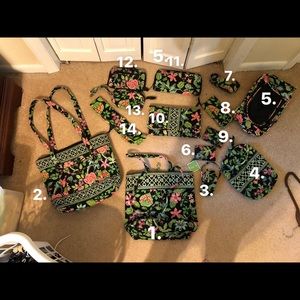 Vera Bradley Retired Botanica Pattern lots of item